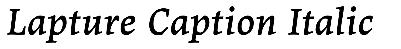 Lapture Caption Italic